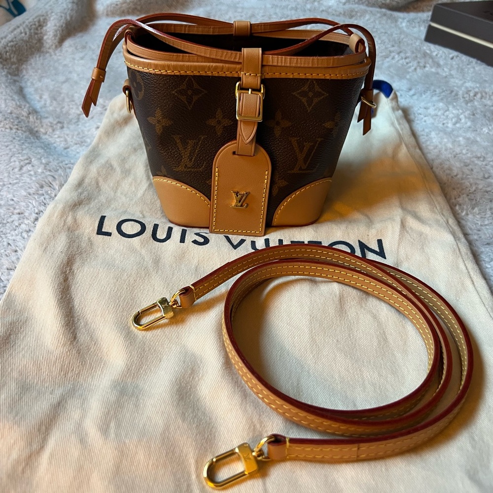 Louis Vuitton Noe Purse Tan and Brown Monogram Mini Bag